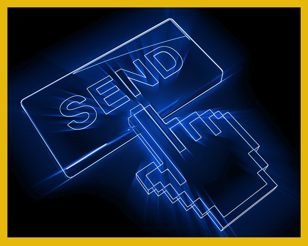 an image shows written send email
